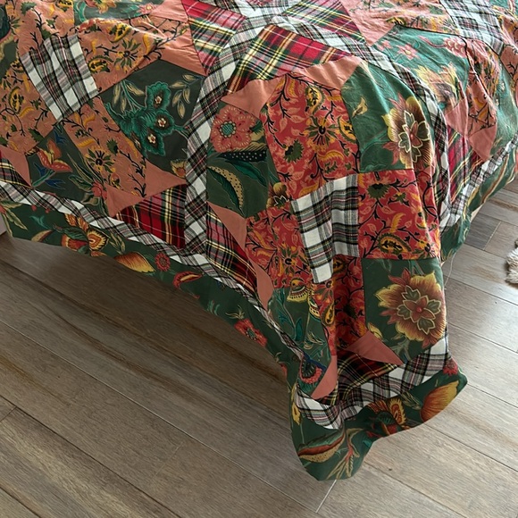 Vintage Bloomingdale’s Cotton Patchwork Bed Cover Blanket Twin size - Picture 7 of 17